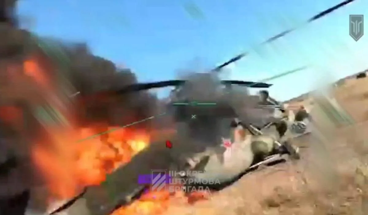 ЗСУ вполювали дроном російський гелікоптер Мі-8