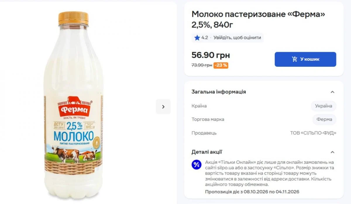 Супермаркети різко підвищили ціни на молочку в жовтні